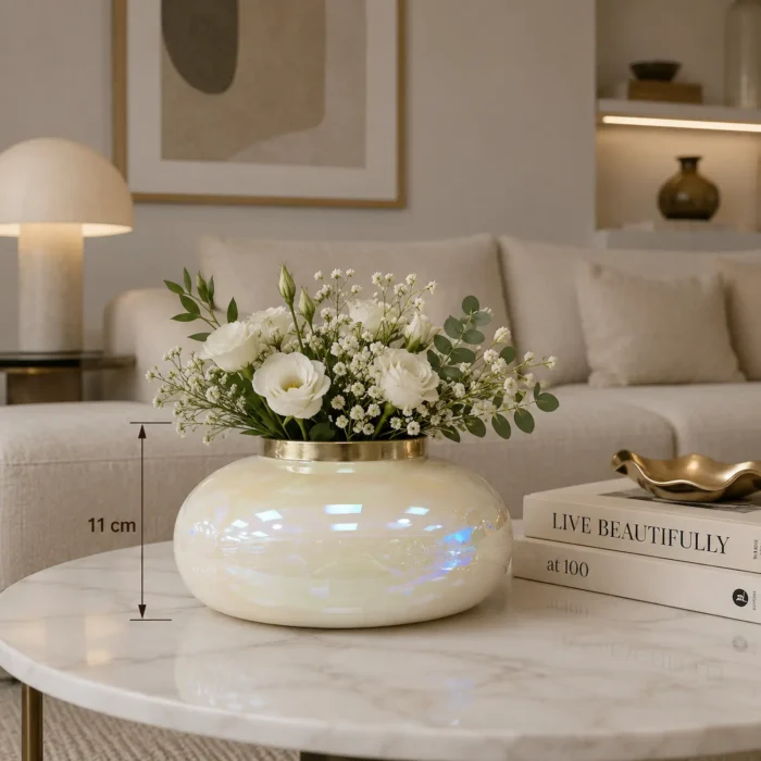 گلدان شیشه‌ای دکوراتیو رومیزی دوطرفه - Image 7