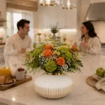گلدان شیشه‌ای دکوراتیو رومیزی مدل سفینه سایز 9