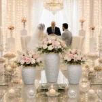 گلدان شیشه‌ای دکوراتیو رومیزی مدل تمیم سایز 23 و 40