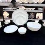 سرویس ظروف غذاخوری آرکوپال گلدن اپال 26 پارچه طرح نگار سفید