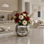 گلدان شیشه ای دکوری دفرمه کدو صنایع دستی در سه سایز